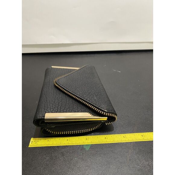 Urban Expressions Zipper Trim Zipper Change Pocket Tri Fold Women's Wallet - Picture 2 of 8